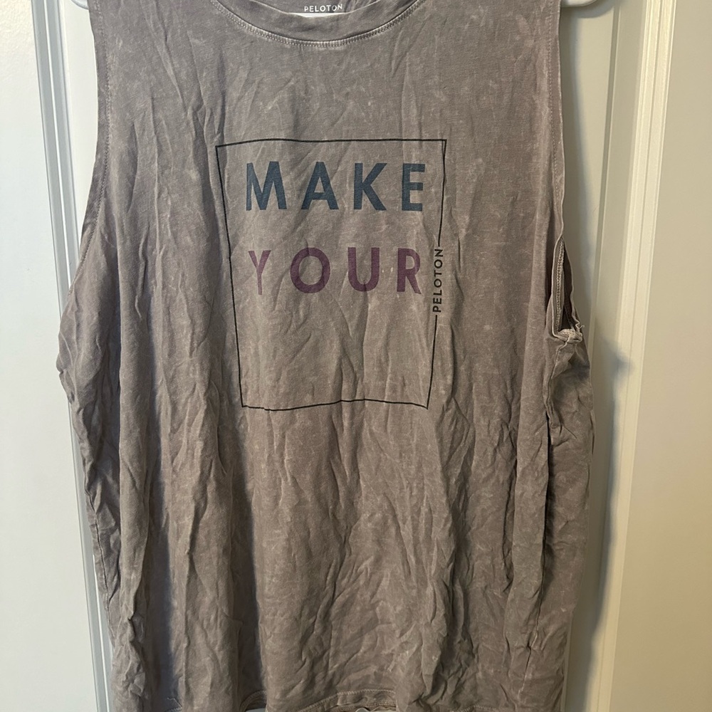 Peloton Gray Muscle Tank Top